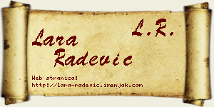 Lara Radević vizit kartica